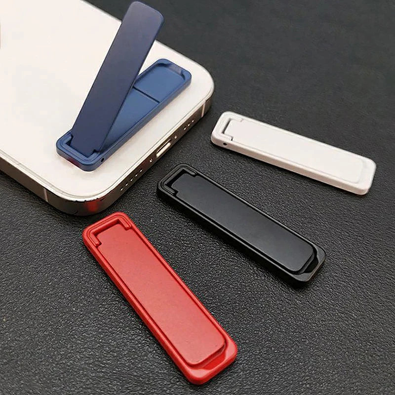 SXH Mini Holder Metal Folding Mobile Phone Bracket Back Sticker Invisible Cellphone Desktop Support Phone Stand Oasis Select