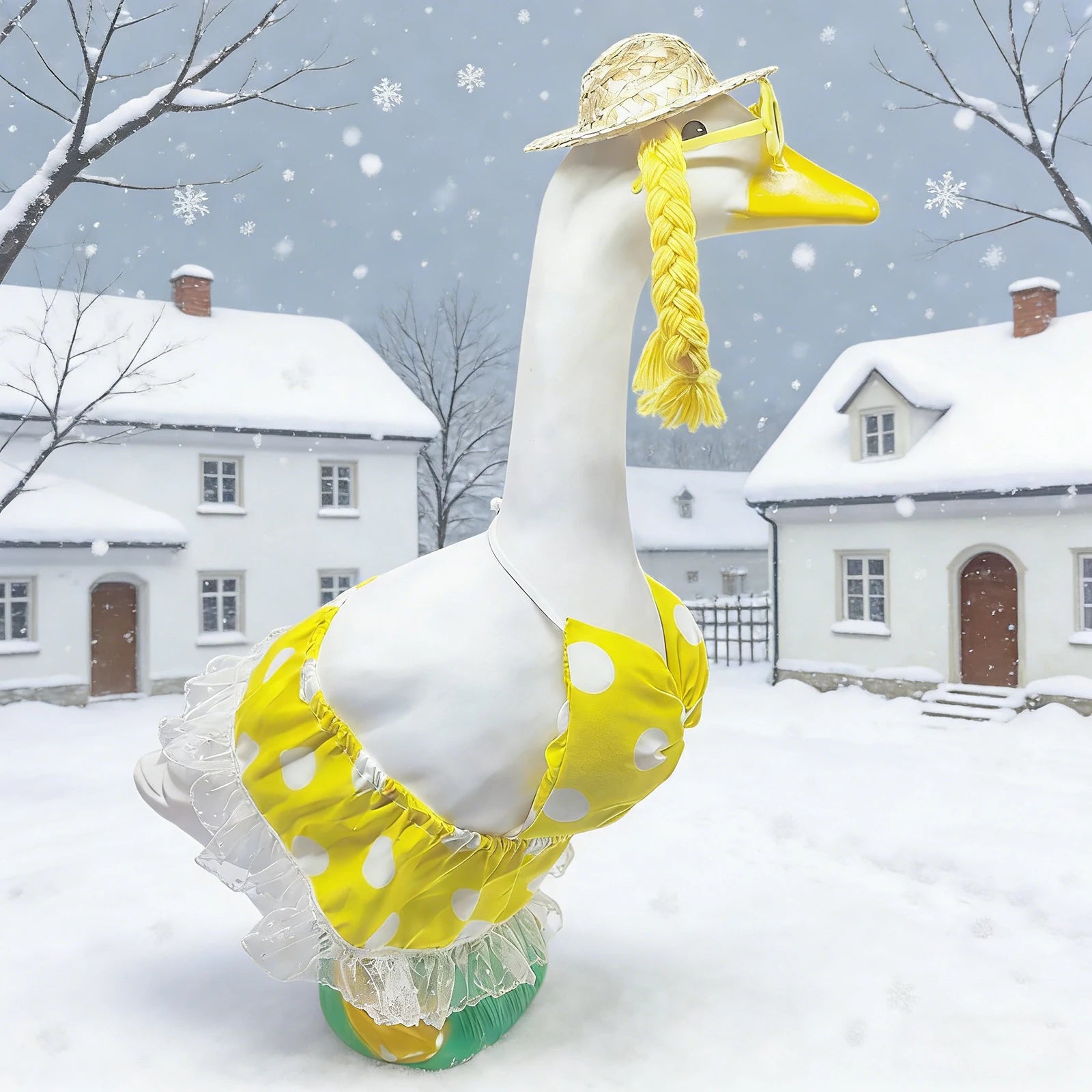 Porch Goose Bathrobe Costume – Cute Funny Goose Outfit Goose Statue Costume Oasis Select I One Size