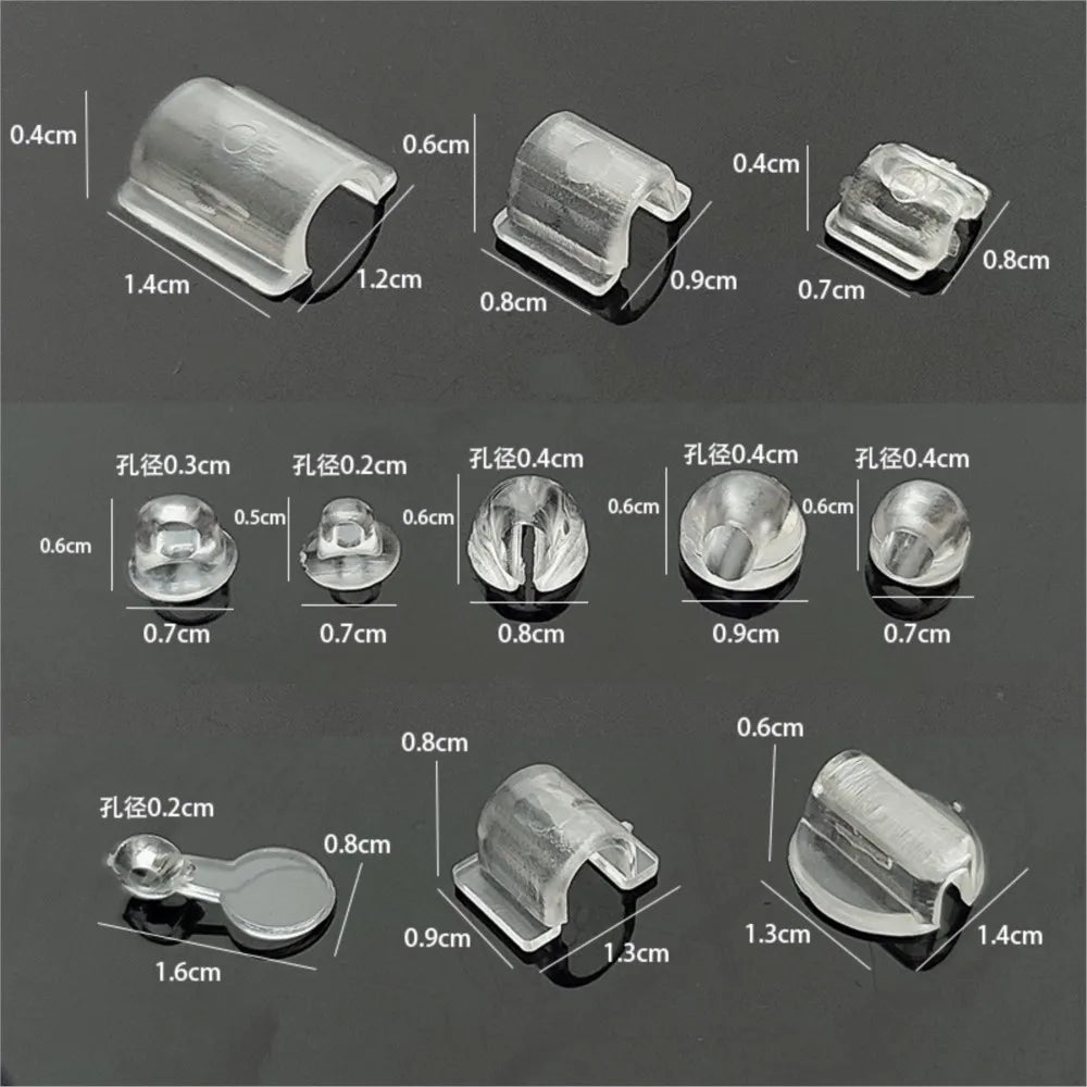 100pcs Clear Hair Rope Setting Buckles Clasp Hair Tie Base Setting Findings for Women DIY Tie Bow Jewelry Accessories Making Oasis Select