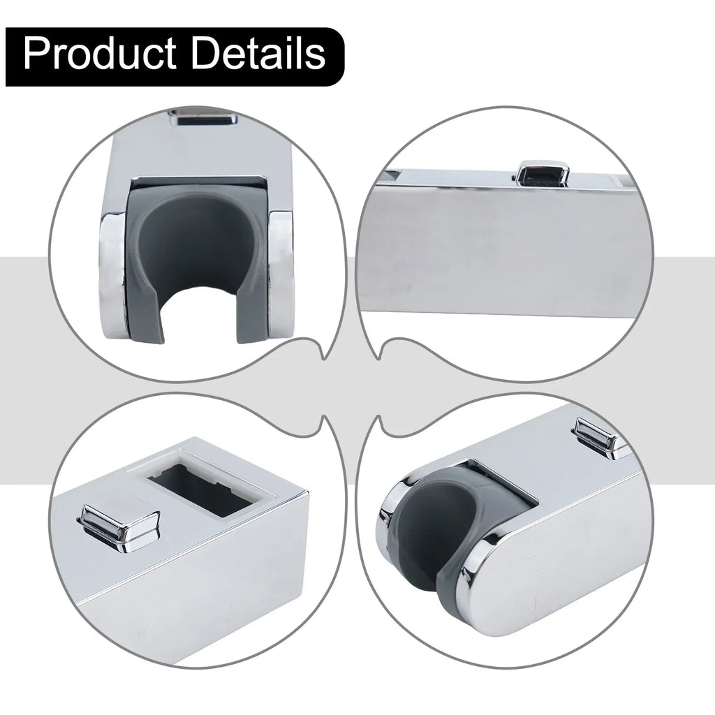 Square Tube Chrome Shower Rail Head Slider Bar Holder Adjustable Bracket Home Improvement Bathroom Accessories For Shower Oasis Select
