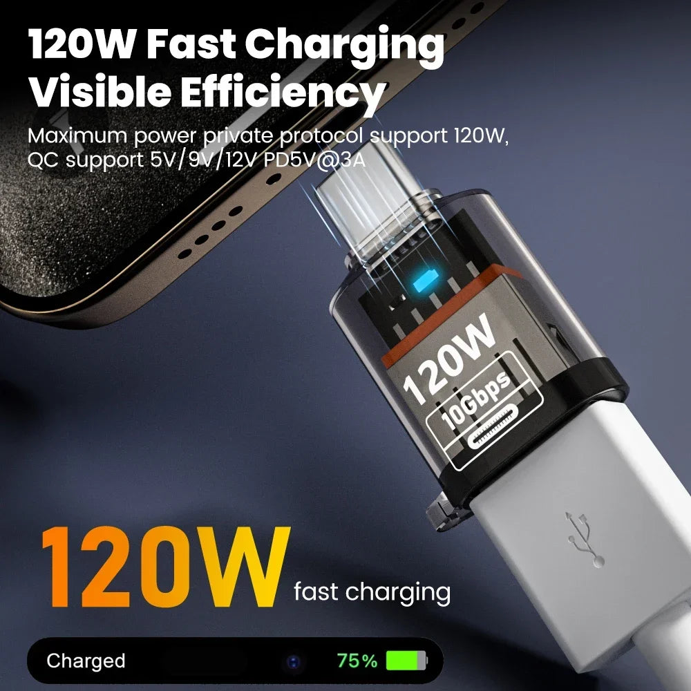 USB-A to Type-C Adapter – 120W Fast Charging & 10Gbps USB-C Adapter Oasis Select