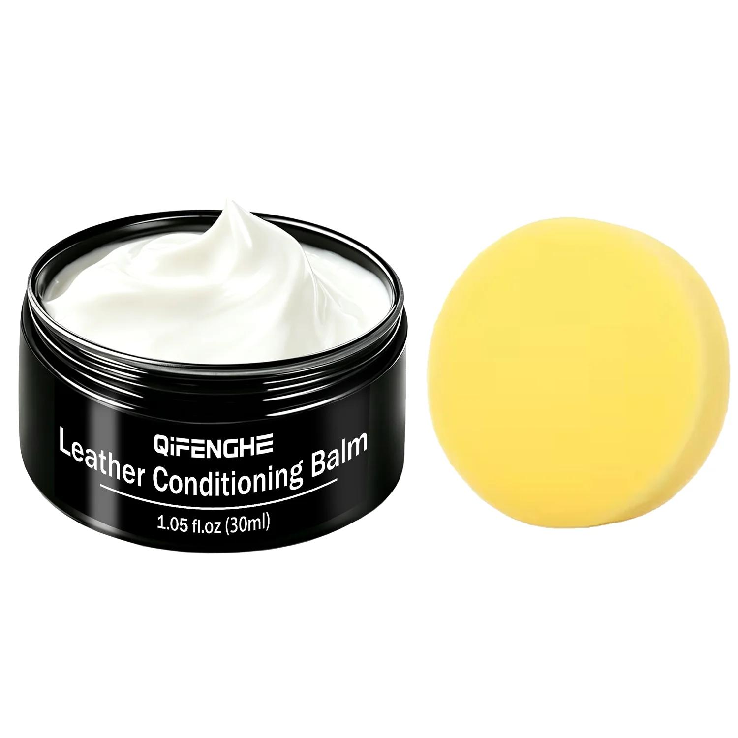 Leather Conditioning Balm Kit with Sponge – Softens & Buffs