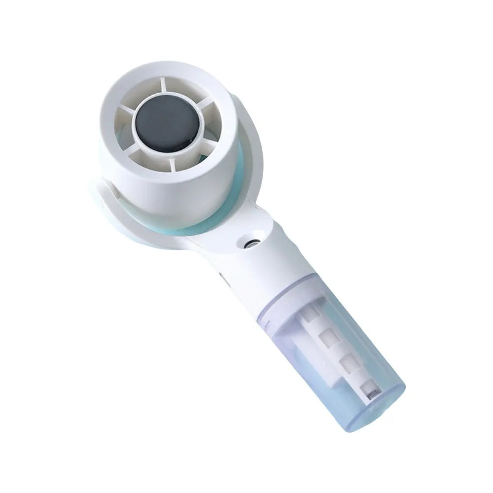 Portable Water Mist Fan Mini Handheld Fan USB Charging 4 Speeds Hanging Neck Spray Fans Portable Personal Hand Held Small Fan Oasis Select White