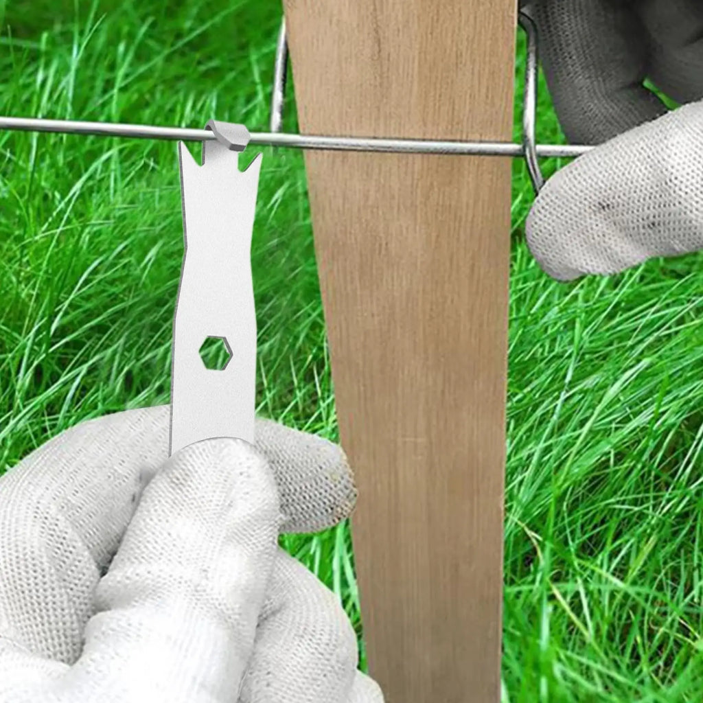 Stainless Steel Cable Fixing Tensioner Fence Wire Twister Multi-Functional Wire Twisting Fencing Tool with Hexagonal Holes Oasis Select