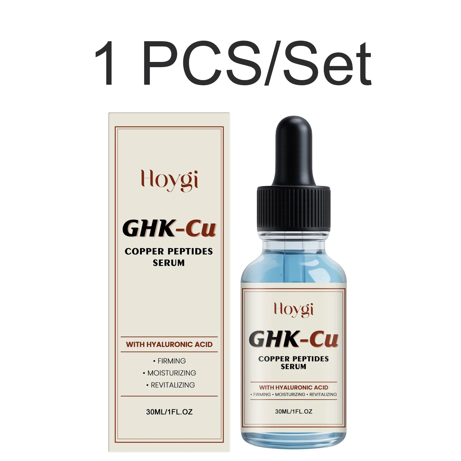 Copper Peptide Serum GHK-Cu Hyaluronic Acid Supports Firm Skin Hydrating Brightening Face Essence Daily Skincare 30/60/120ml Oasis Select 1 PCS