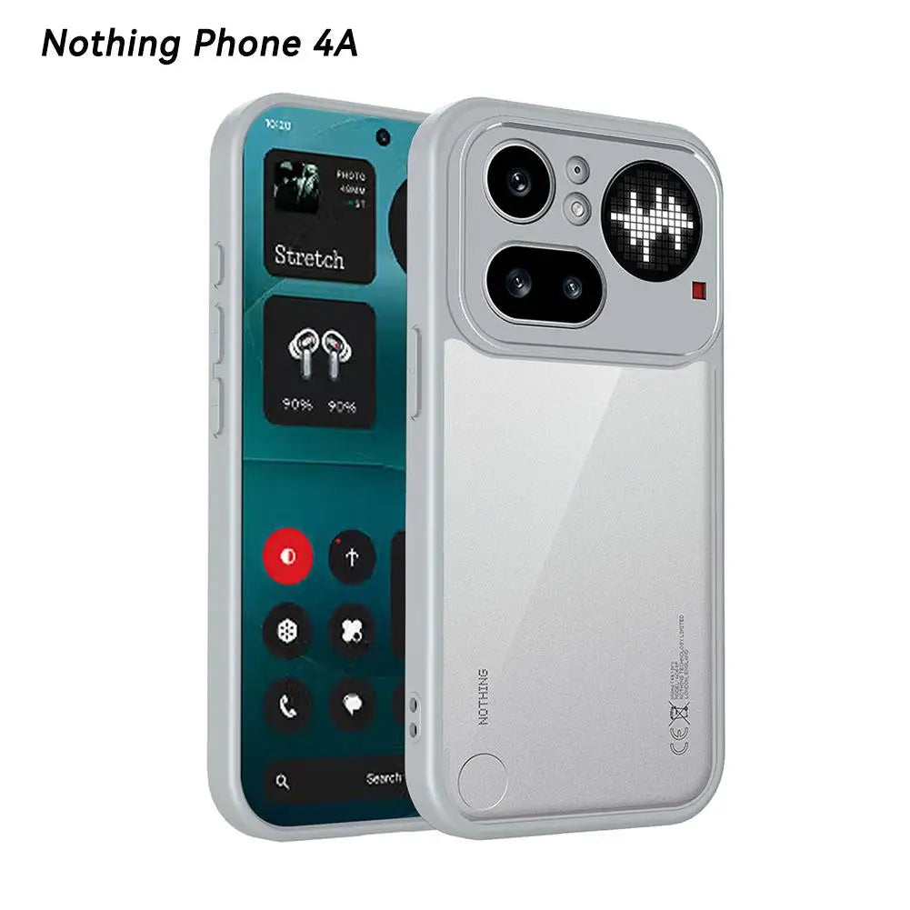Transparent Matte TPU Silicone Case For Nothing Phone 4A/4A Pro Shockproof Bumper Protection Anti Fingerprint Phone Accessories Oasis Select sliver 4A