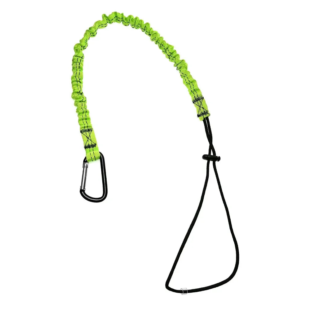 SUP Paddle Leash with Carabiner Safety Kayak Rowing Boat Fishing Rod Pole Coiled Lanyard Cord Tie Rope Oasis Select Green