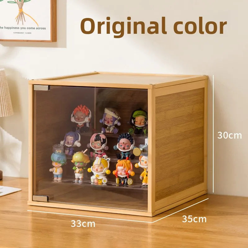 Figure Lego Display Cabinet Model Toy Gundam Shelf Imitation Acrylic Glass Transparent Display Box Oasis Select Primary color 33cm