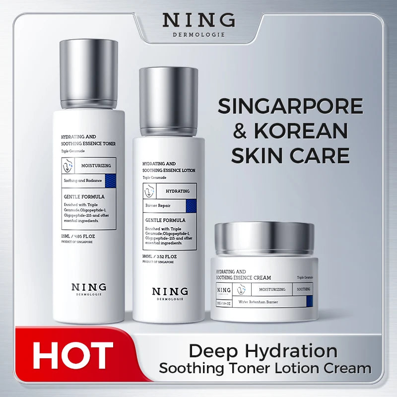 8D Hyaluronic Acid & Ceramide Toner Lotion Cream – Barrier Repair Skincare Set Oasis Select