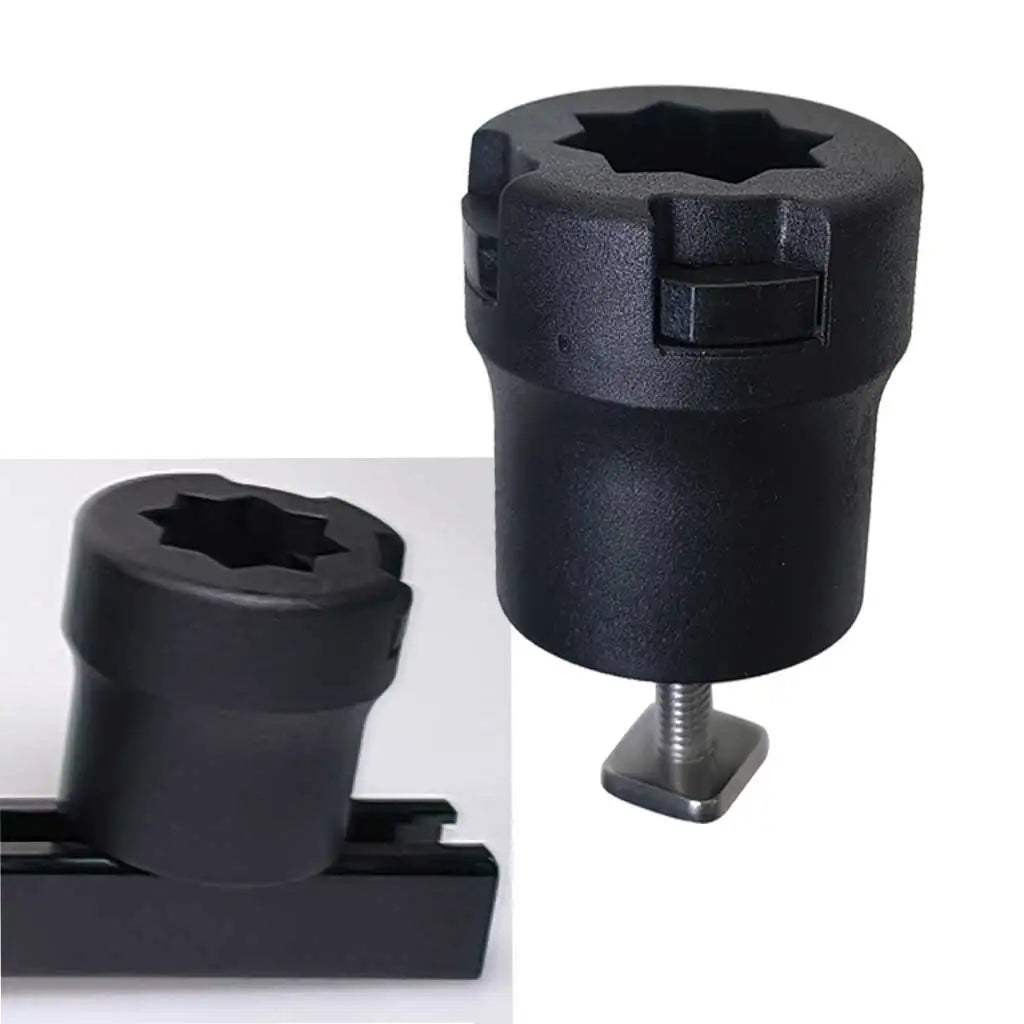 1 Piece Kayak Sliding Gear Head Track Adaptor Canoe Dinghy Marine Boat Tracking Rail Fishing Star Mount Base for GPS Fish Finder Oasis Select Default Title