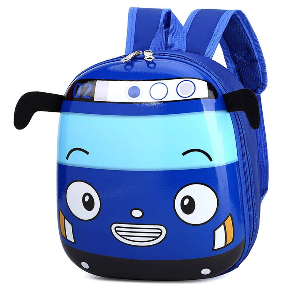 3D Cartoon Bus Kids Backpack – Toddler School Bag Boys & Girls Kids Backpack Oasis Select Blue spain