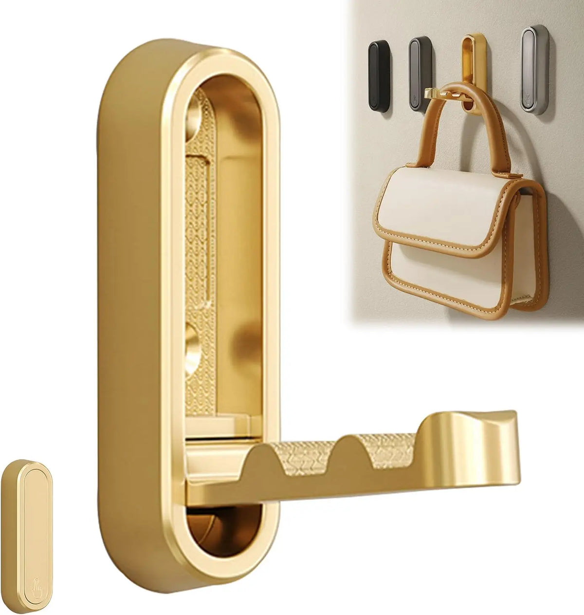 Folding Wall Hook Towel Coat Hook stainless Hook for Home and decoration Kitchen Bathroom Matte Towel Hanger storage Organizer Oasis Select Gold