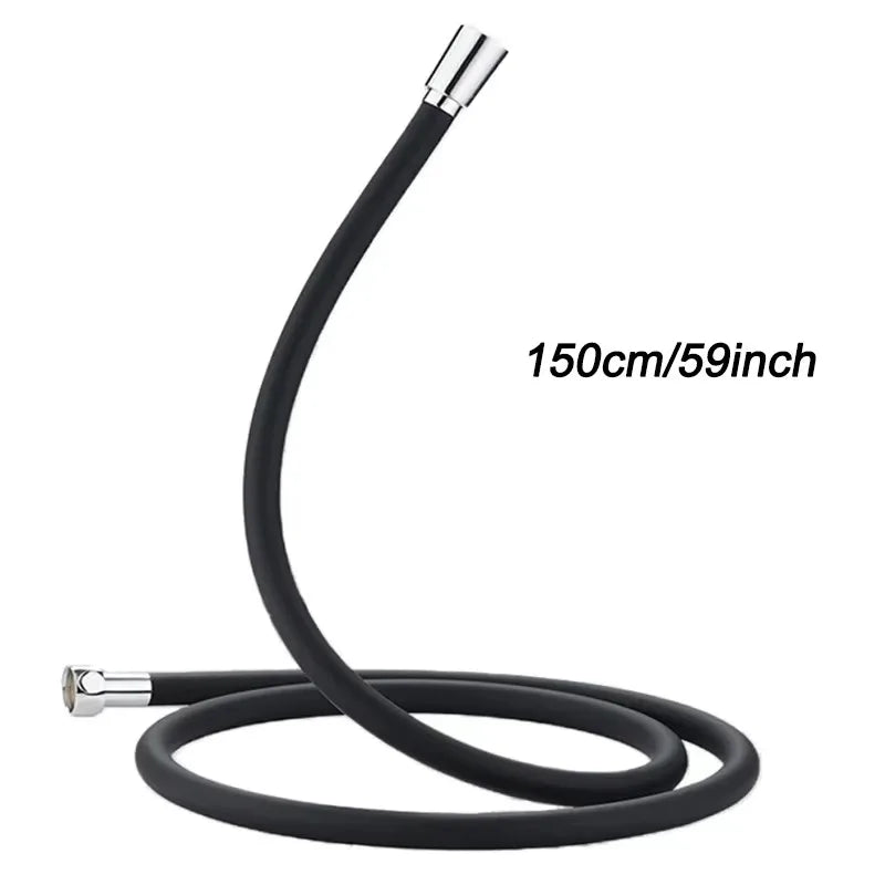 New 1.5/2/3M Silicone Flexible Shower Hose Anti-Winding Extension High Pressure Pipe Showerhead Tube Bathroom Faucte Accessorie Oasis Select