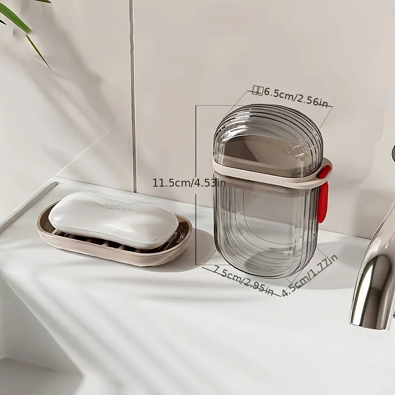 Portable Travel Soap Box Double-Layer Sealed Lid with Drain Hole for Hygienic Storage New Compact Size for Easy Carry Oasis Select