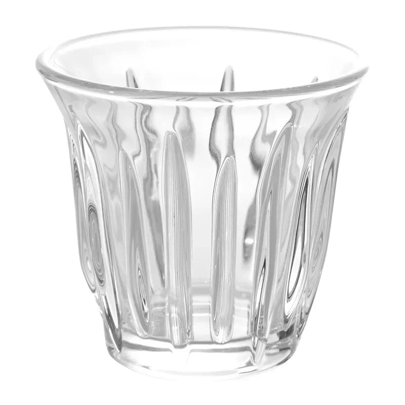 2Pcs Glass Coffee Cup Espresso Mug Creative Striped Anti-scald Mocha Juice Cocktails Coffee Mugs for Latte Cappuccino Tea Cafe Oasis Select