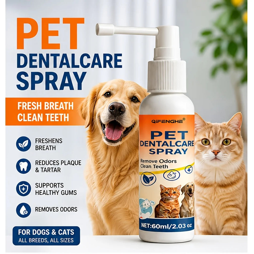 Natural Formula Pet Breath Freshener Spray Dog And Cat Oral Care Mist Daily Oral Hygiene Gentle Non-Irritating Oasis Select