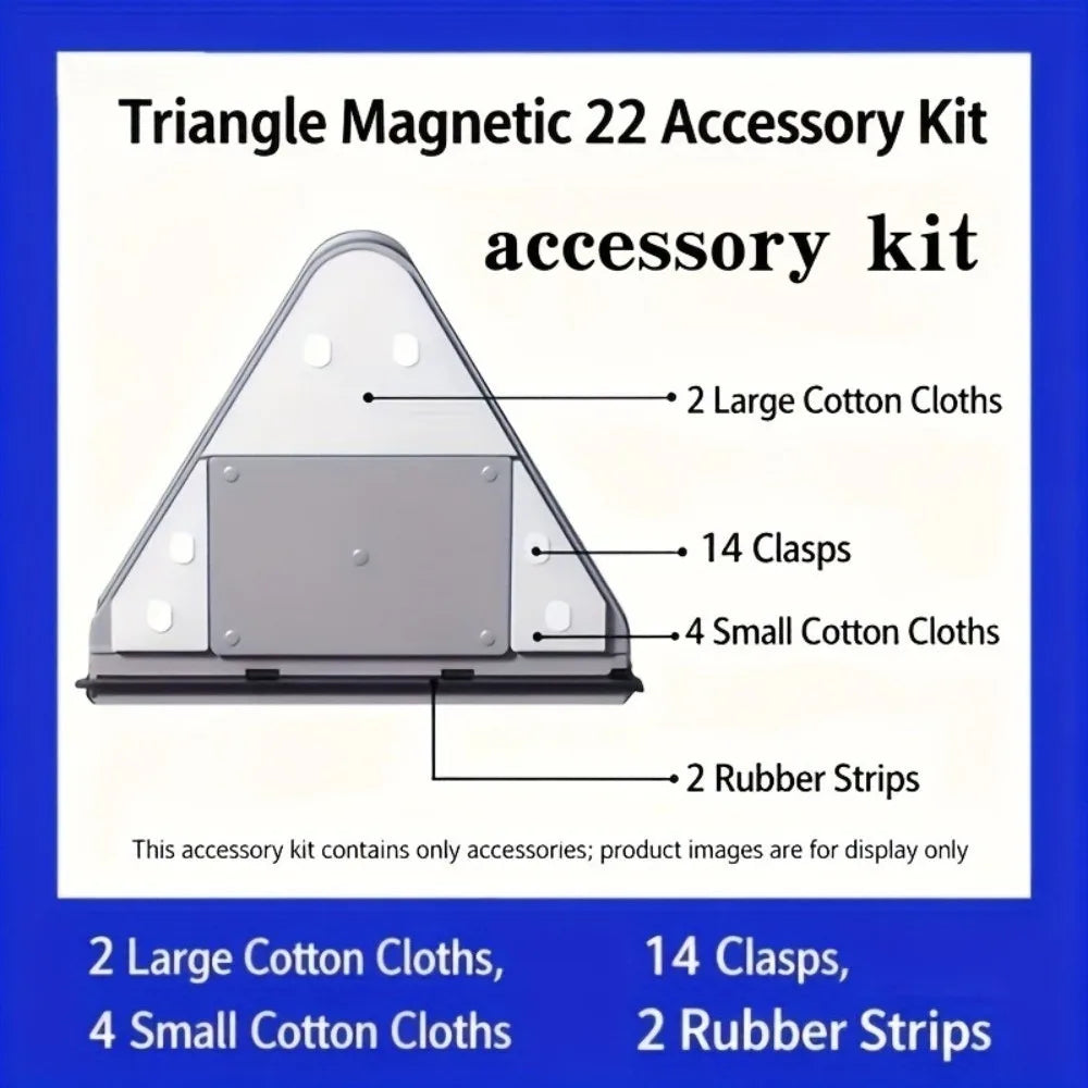 Triangle Glass Cleaner Cotton Replacement Pad – 15×13.5cm