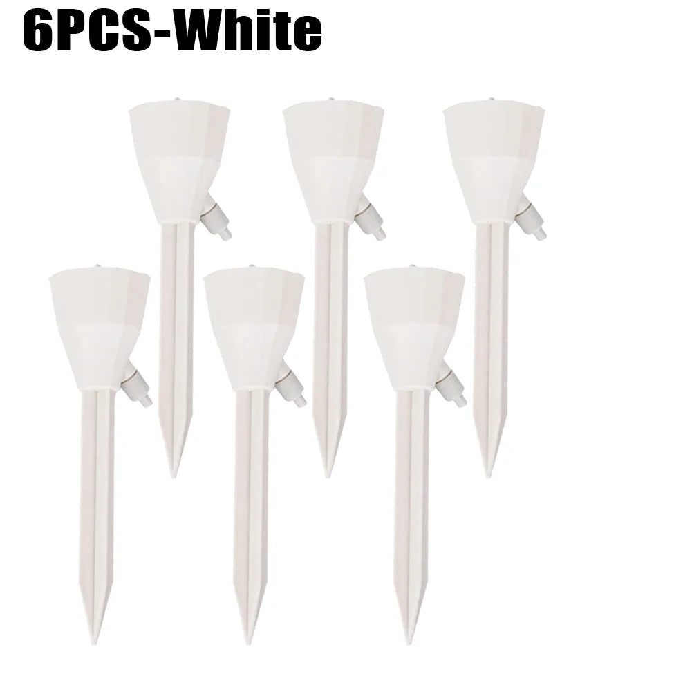 3/6/9Pcs Adjustable Drip Irrigation System Indoor Outdoor Potted Plants Automatic Self-flowing Watering Spikes Gardening Tools Oasis Select White-6PCS