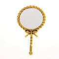 Golden Bow Knot Handheld Makeup Mirror – Vintage Aesthetic