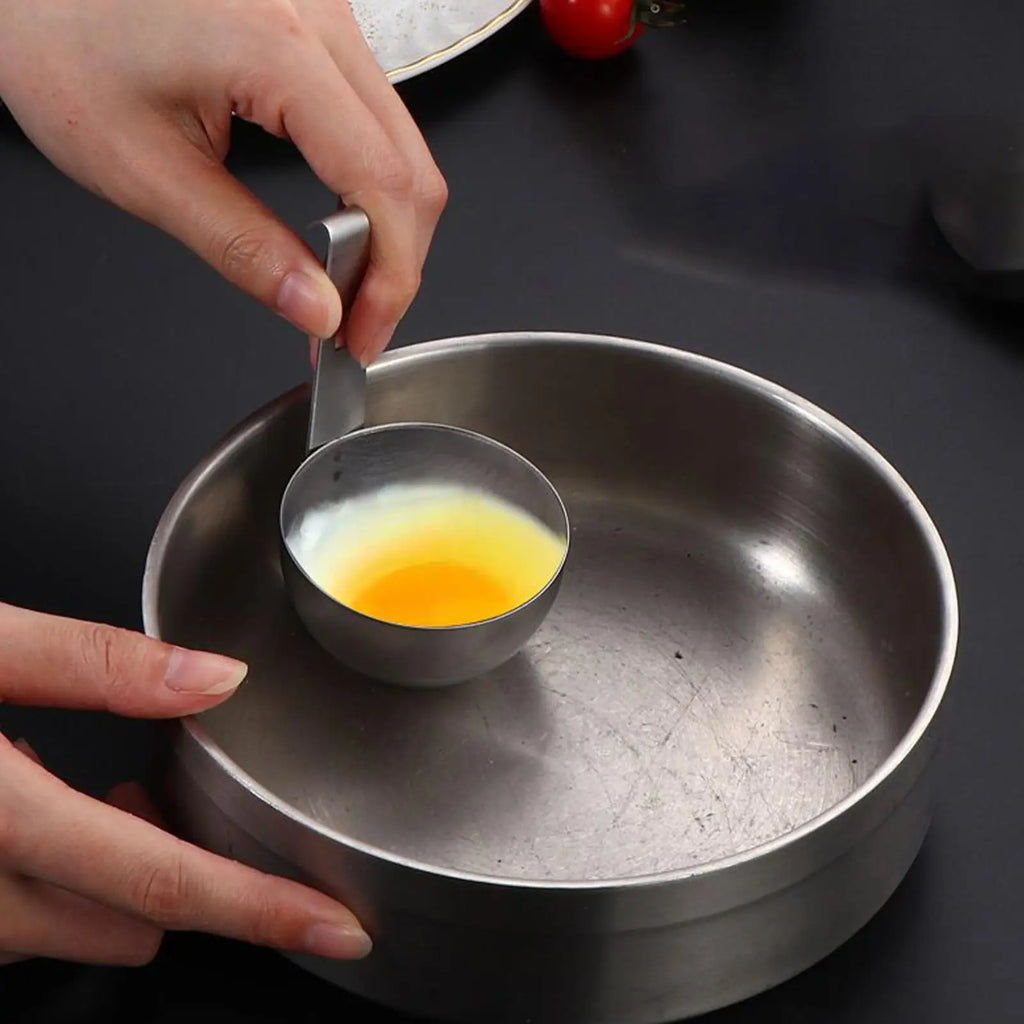 Poached Egg Spoon Hangable Stainless Steel Egg Poacher Round Nonstick Steamer Boiler for Kitchen Cooking Breakfast Household Oasis Select
