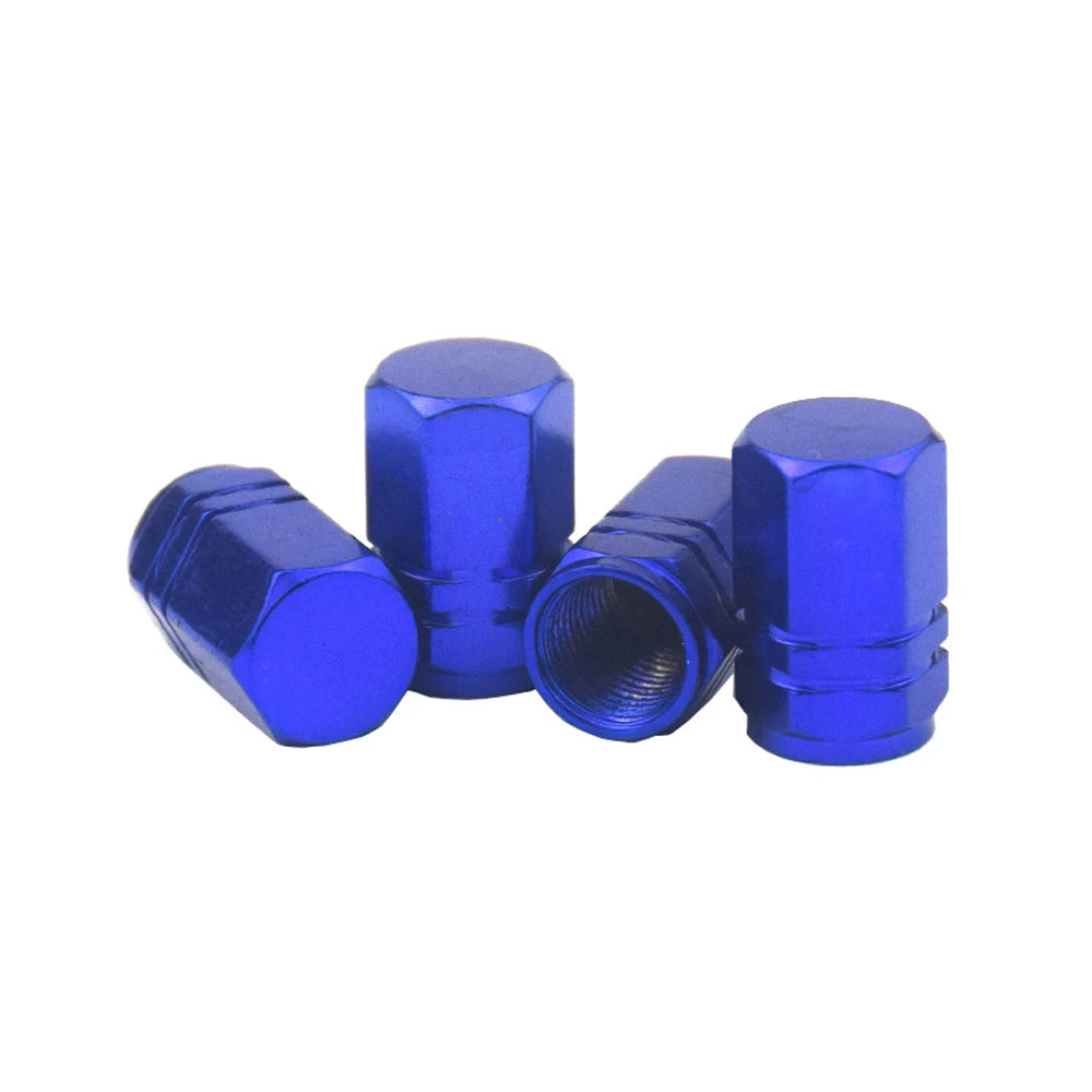 Car Tire Valves Caps Universal Air Caps Cover Aluminum Alloy Tire Valves Stem Caps for Cars SUVs Trucks Motorcycles Bicycles Oasis Select Blue