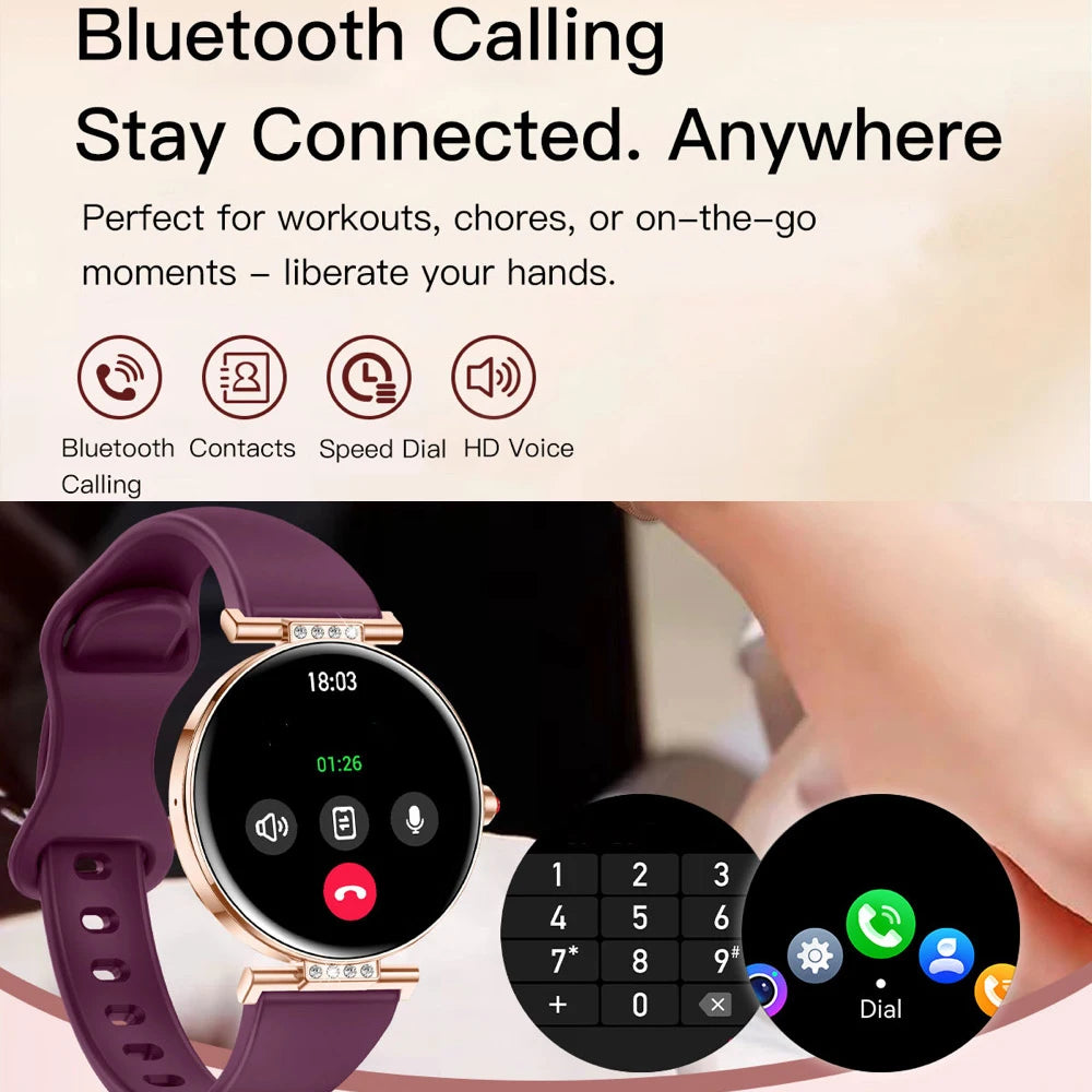 Lady Smartwatch Information Push Amoled Screen BT Call Smart Watch Women's Health Monitor Sports 6.2mm Ultra-thin All Metal Case Oasis Select