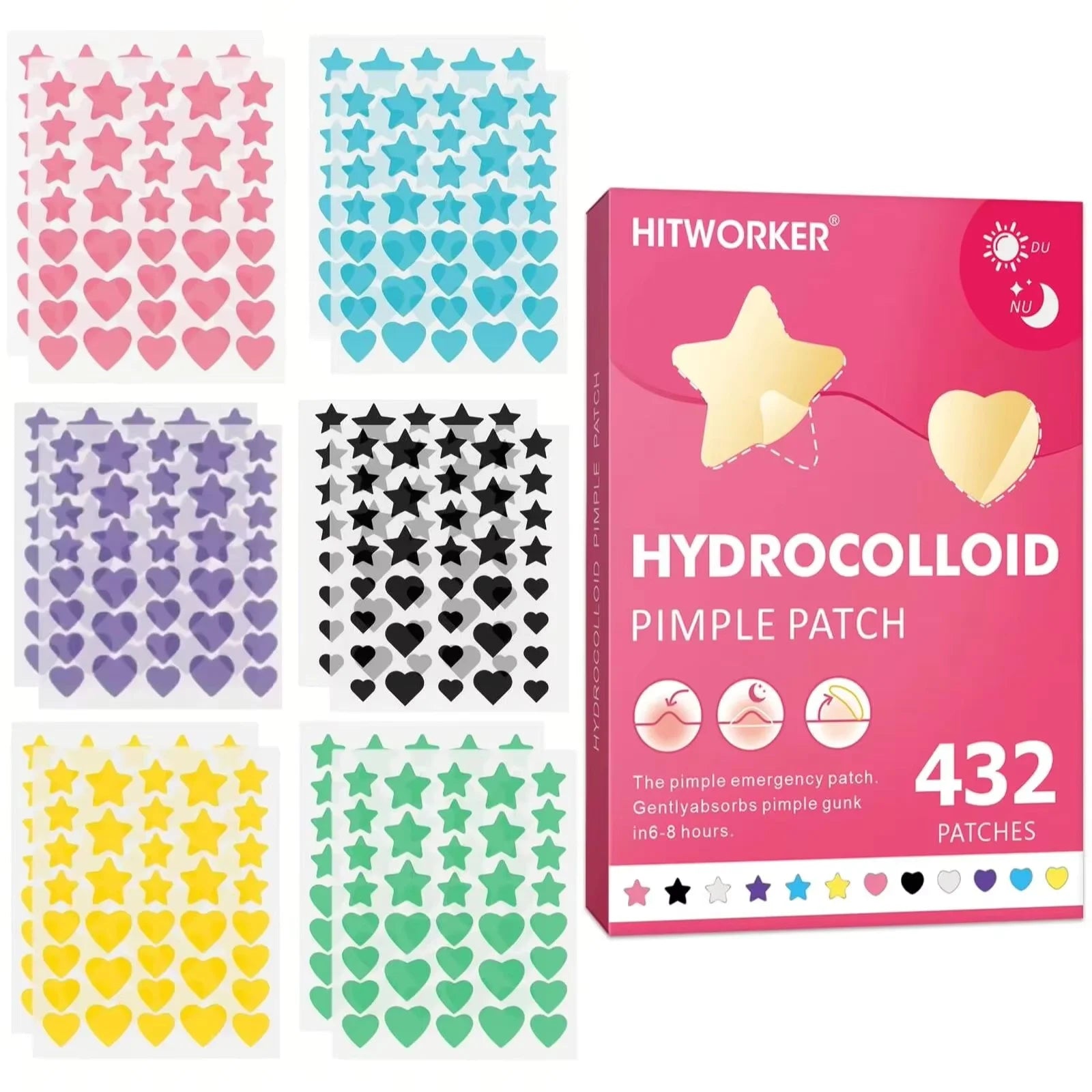 432 pieces/box of acne patches - non-alcoholic, used to absorb acne secretions, mild and non irritating, essential for acne care Oasis Select 432pcs 1