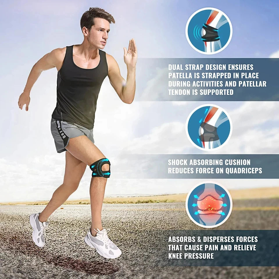 LOOGDEEL 1Pcs Patella Knee Brace Knee Compression Sleeve Support Women Men Knee Pain Arthritis Pain Workout Knee Guard Knee Pads Oasis Select
