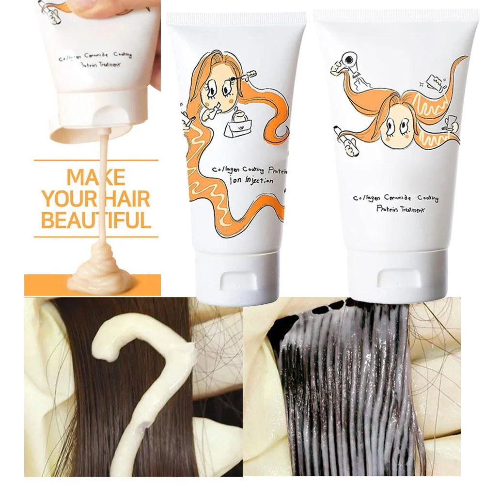 Collagen Coating Hair Conditioner Treatment Damaged Hair Revitalize Hair Straighten Soft Smooth Moisturize Keratin Hair Mask Oasis Select