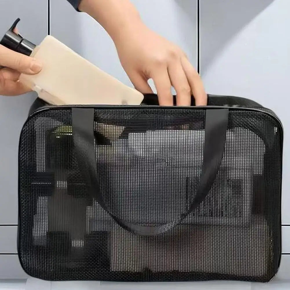 Mesh Shower Toiletry Bag – Large Capacity Bath & Travel Tote