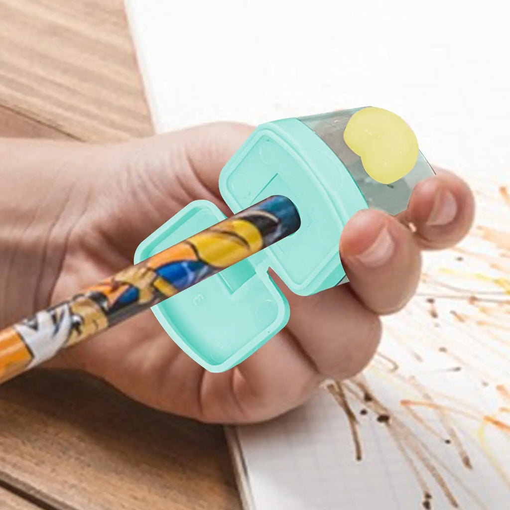Pencil Sharpener for Kids Handheld Double Hole Colored Accessories Eyeliner Pencil Sharpener for Kids Classroom Art Creation Oasis Select