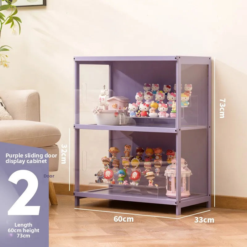 Figure display cabinet Transparent pain cabinet Suitable for Lego model building block Toy doll bag blind box storage rack Oasis Select 60 long two doors