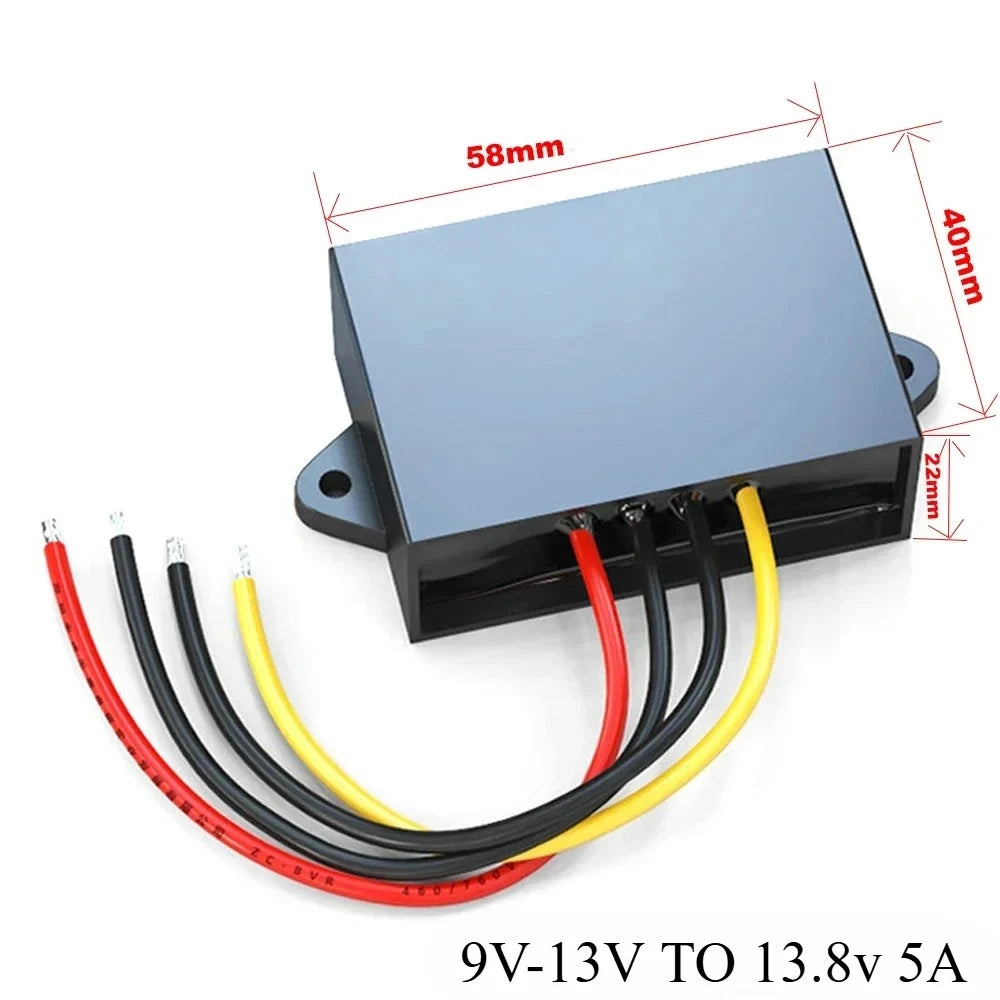 12V to 13.8V 1A-30A Boost Module DC Converter Step Up Boost Power Converter 13.8V Voltage Regulator Stabilizer CE RoHS Oasis Select 9V-13V TO 13.8v 5A 9V-13V 13.8v