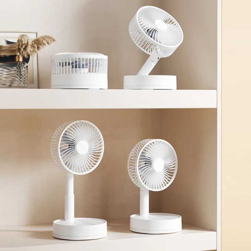URGGU USB Folding Portable Fan – Telescopic Oscillating Desk Fan