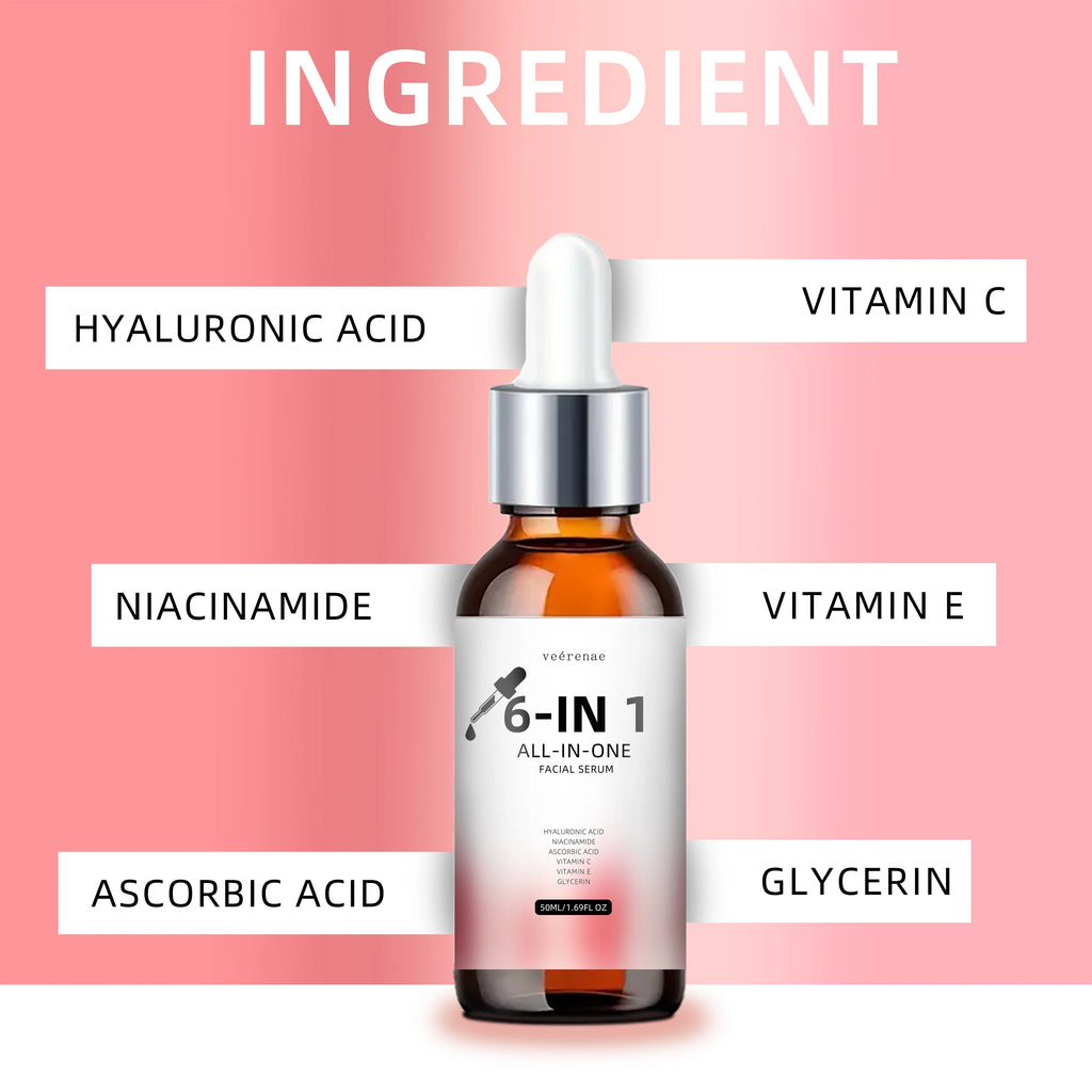 Vérenae 6-in-1 Facial Serum – Hydration & Vitamin Concentrate