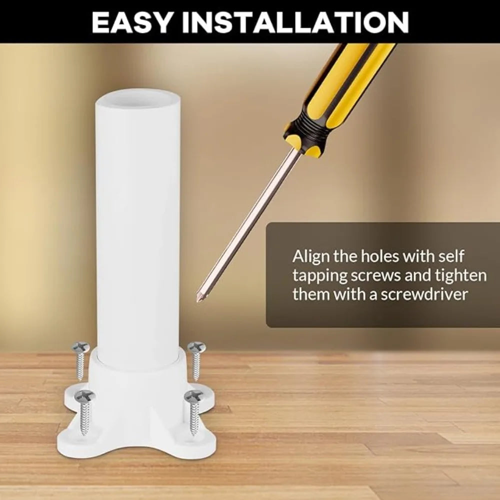 American SCH40 Resistant PVC Flange Fittings Strong Pipe Connectors set for Securing Shelves & Stabilizing Table Legs Easily Oasis Select