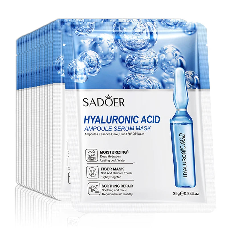 SADOER Hyaluronic Acid Face Masks 10-Pack – Firming & Hydrating Hydrating Face Mask Oasis Select Default Title