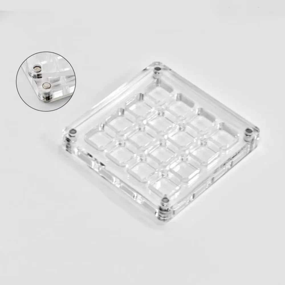 16-Grid Seashell Display Box with Magnets Acrylic Storage Display Organizer Box Durable Starfishs Trinket Storage Case Oasis Select