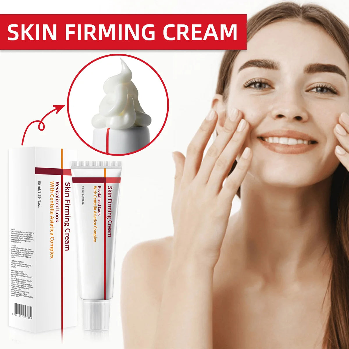 Centella Asiatica Firming Face Cream 50ml - Collagen & Hyaluronic Acid Formula Moisturizes & Revitalizes for a Lifted Look. Oasis Select