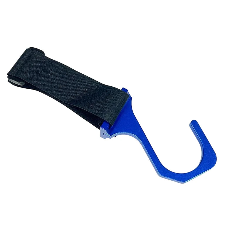 Aluminum Steering Wheel Hook With Adjustable Nylon Strap, Car Mounted Modification Oasis Select Blue