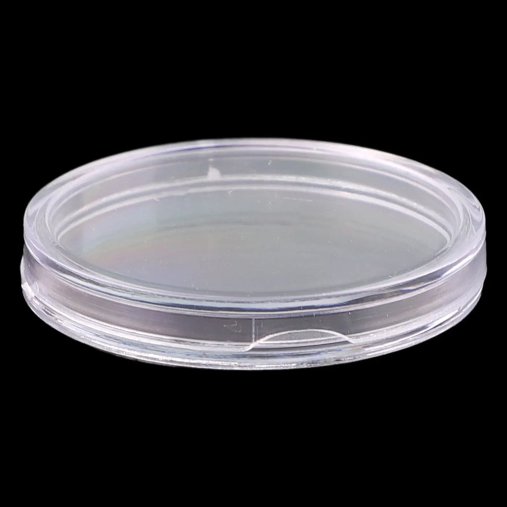 100Pcs Transparent Clear 32mm Coin Storage Boxes Collection Holder Containers Gifts Capsules Portable DIY Round Coin Holder Oasis Select