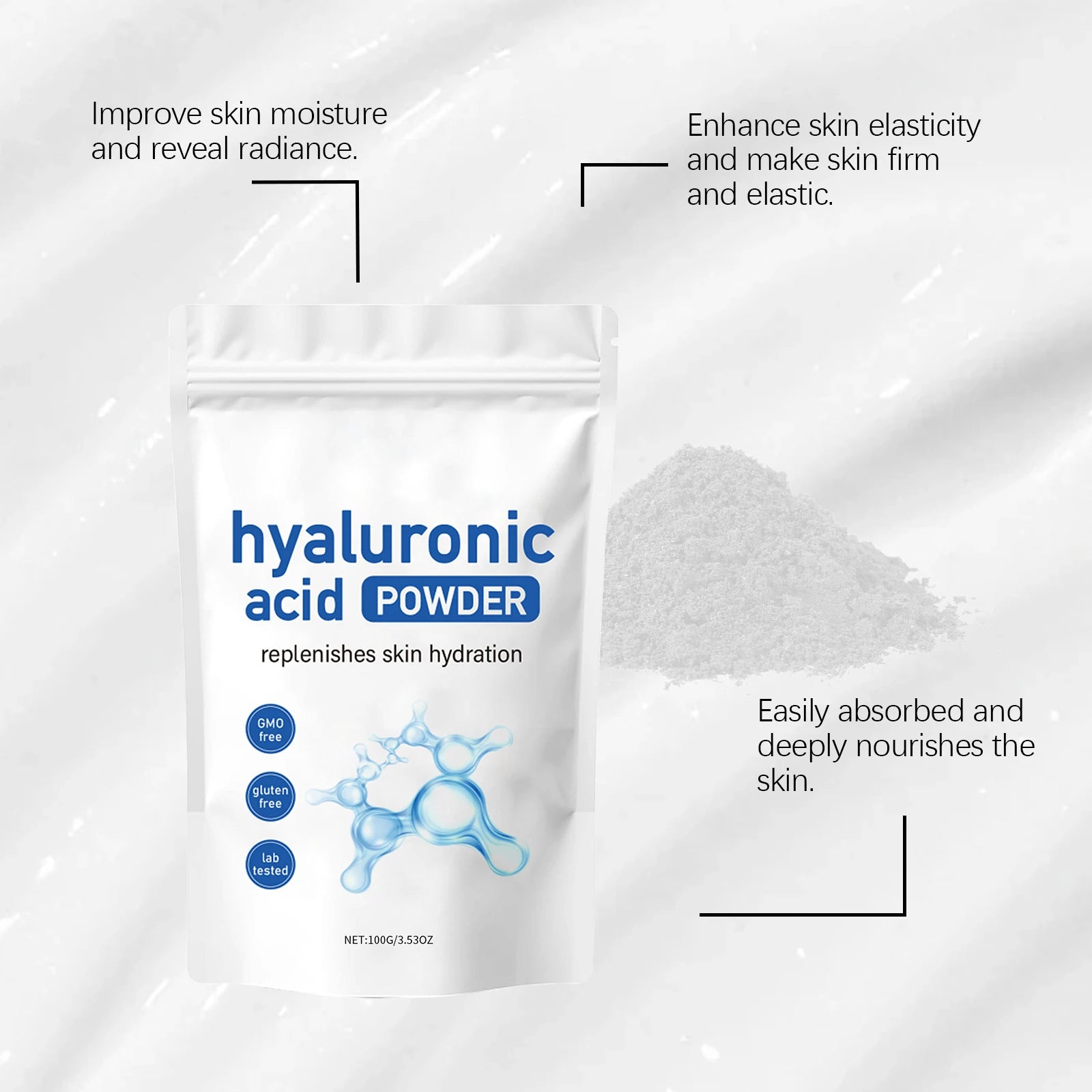 Hyaluronic Acid Moisturizing Jelly Mask Hydrating Anti Aging Smoothing Firming Nourishing Skin Care Powder To Gel Facial Mask Oasis Select