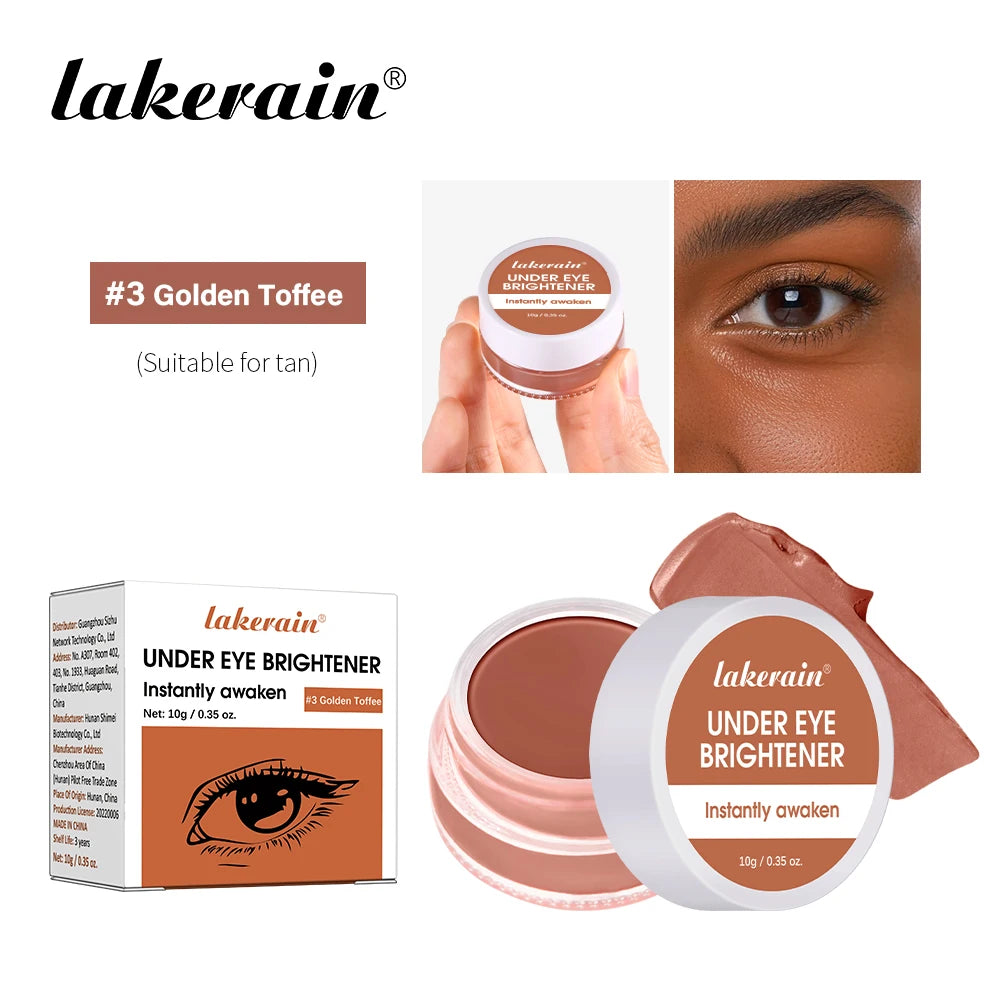 Illuminating Under-Eye Concealer Full Coverage Long Lasting Nourish Correcting Eye Concealer Korean Makeup Conceal Dark Circles Oasis Select 3Golden Toffee