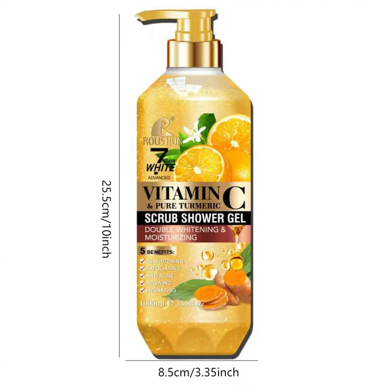 ROUSHUN Vitamin C Turmeric Scrub Shower Gel 1000ml