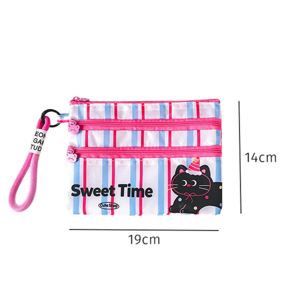 Cute Waterproof ID Card Storage Bag Multi-function Portable Plane Ticket Card Bag Cute Cartoon Passport Clip ID Card Storage Oasis Select