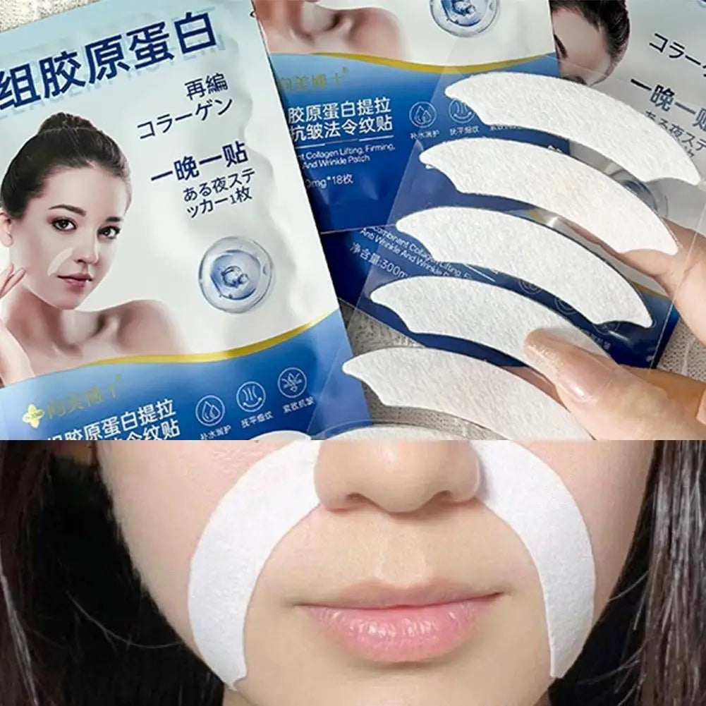 Facial Wrinkle Patches - 18 Patches Face Masks for Overnight to Reduce facial Wrinkles, Smile Lines,Fine Lines & Chin Wrinkles Oasis Select