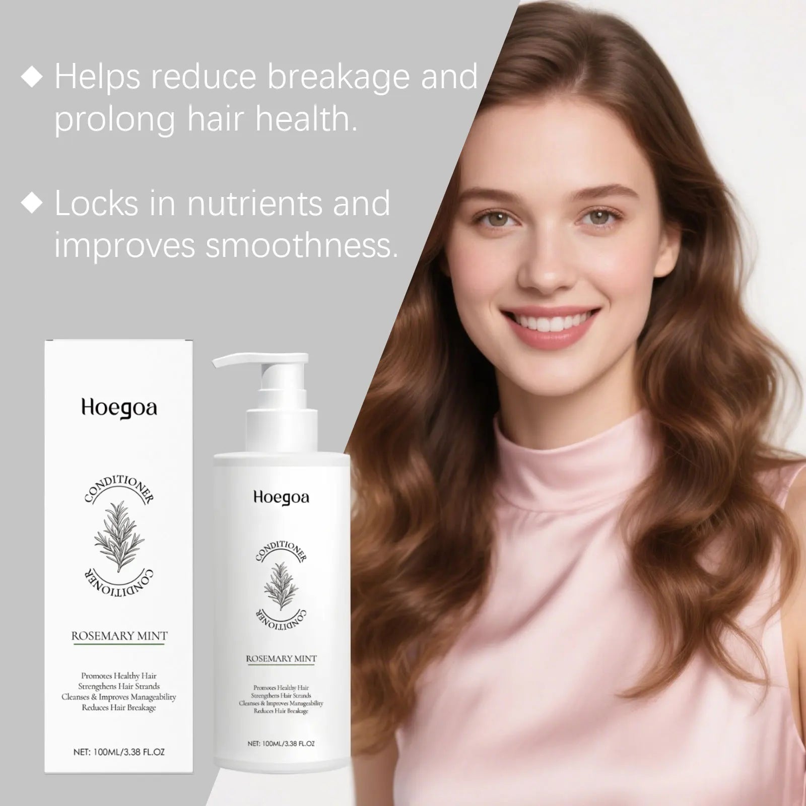 Rosemary Oil Conditioner Moisturize Revitalize Hair Repair Frizz Damage Dry Split Ends Straightening Hair Smoothing Conditioner Oasis Select