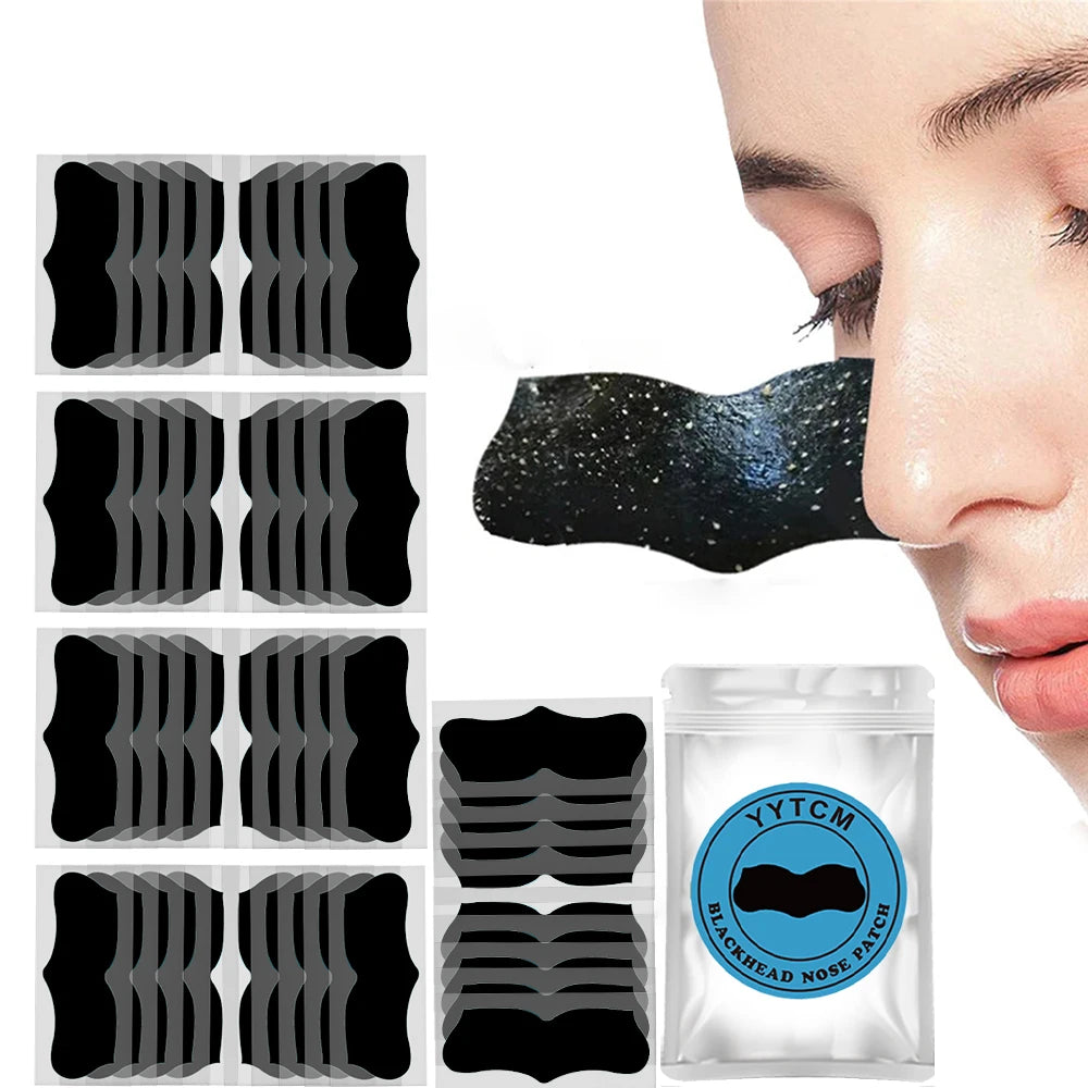 Large Size Black Nose Strips Bamboo Charcoal Blackhead Remover Deep Cleansing Pore Strips for Nose Care 5/10/15/20/30/50/100pcs Oasis Select
