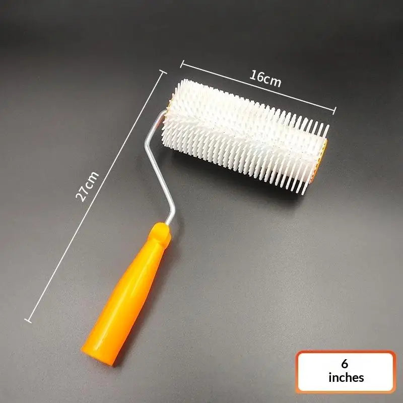 1PC 10/16/24CM Defoaming Drum Brush Spike Roller Latex Floor Self Compound Roller Leveling Screed Spiked Roller Paint Brush Roll Oasis Select A2