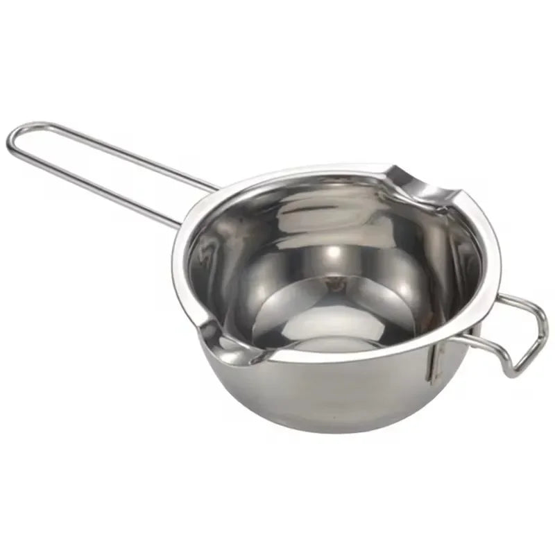 Stainless Steel Candle Wax Melting Boiler Pot with Heat Resistant Handle for Melting Chocolate Candy and Candle Making Supplies Oasis Select Silver 400ml
